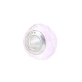 Pink faceted crystal bead with silver metal core for DIY European charm bracelets - Style 33 (Pink)
