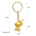 Golden deer keychain with matte finish and polished ring, animal accessory for car keys - Lucky Deer / Gold