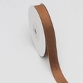 Ruban de velours marron sur bobine blanche pour bricolage et emballages cadeaux - 1,5cm de Large * 5 Yards de Long / Café Foncé