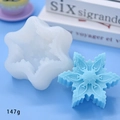 Detalle del molde de silicona de copo de nieve de 147g para hacer velas y jabones - Forma de Copo de Neve (2)
