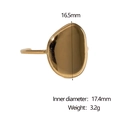 Detalle de anillo dorado irregular con altura de 16,5 mm y diámetro interior de 17,4 mm - Dorado