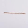 Detalle de cadena de extensión dorada de 7cm en acero inoxidable con etiqueta de metal - 7cm / Chapado en Oro Rosa de 18K