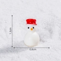 Miniature resin snowman figurine with red hat for DIY winter decor, 1.3cm x 0.8cm size - 17# Red Hat Snowman