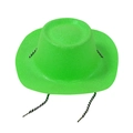 Vibrant green glitter cowboy hat perfect for Halloween party and festive events. - One Size / Green