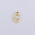 Polished 18K gold letter G pendant in stainless steel for DIY jewelry making - G (Bracelet Accessory) / Gold