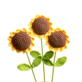 Zonnebloem met IJzerdraad Bladeren
