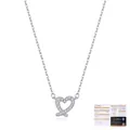 S925 sterling silver heart moissanite necklace with GRA certification document - Necklace