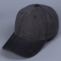 Berretto da baseball classico in denim lavato grigio scuro con visiera curva - Grigio / M (56-58cm)