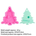 Christmas tree silicone mold in pink with mint green merry star resin ornament - Style 5-Merry Xmas Tree / Pink