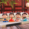 Set of 4 cute Q-version Chinese ancient style girl figurines on classical books - 1056-5 Elegant Small Set of 4