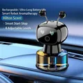 Smart robot car air freshener with LED heart display and sleek black finish - Smart Robot Black / Hilton Style