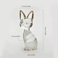 Ancient Egyptian Cat storm glass weather predictor with gold details and dimensions - Anderson Cat Weather Bottle