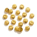 Cuentas redondas doradas de acero inoxidable con números 0-9 para pulseras DIY - Número 1 / Dorado