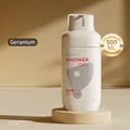 500ml Geranium Scent Pet Shampoo in a dual-tube bottle for hypoallergenic soothing care - Soothing & Hypoallergenic - Geranium 500ml