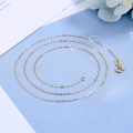 1mm Diameter Cross Chain 45cm Length Gold Color / 925 Silver