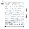 Macro view of 0.5-inch glitter alphabet and number stickers with laser texture - Silver Sand