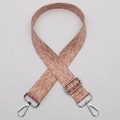 Adjustable crossbody strap with orange and blue wave pattern and silver metal hooks - No. 613 Silver Hook