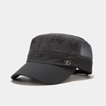 Detail of military cadet cap showing breathable side mesh and silver metal number 95 - Dark Gray