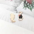 Enamel rabbit pendant in black suit and red bowtie for DIY handmade jewelry crafting - Rabbit