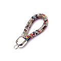 Ciondolo a goccia colorato con cristalli multicolori e anello di fissaggio in metallo argento - Colore Misto (Pendaglio) / Colore Misto (Pendaglio)