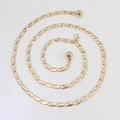 Catena da vita regolabile in metallo dorato per donna con maglie vuote e ciondolo a sfera - Oro