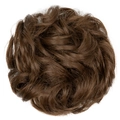 Brown curly synthetic hair bun extension for women with textured messy updo design - 10# Light Ash Brown