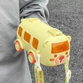 Gourde créative en forme de bus jaune en Tritan pour enfants avec paille et bandoulière - 440 Bus de Voiture (500ml) / Jaune