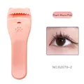 Pink cat-ear lash curler with paw prints design and extra replacement refill pads - Peach Blossom Pink (Upgraded Cat Ear)