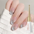 XEIJAYI silver cat eye gel nail polish in 10ml bottle with shimmering gradient effect - Foggy Blue Cat Eye