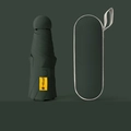 Dark green 5-fold capsule sun umbrella with UPF50+ tag and matching hard case - 8-Rib Enlarged Vinyl Thickened + Capsule Box / Dark Green