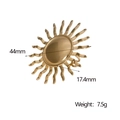 Dettagli anello girasole oro con dimensioni di 44 mm e info sul peso di 7,5 g inclusi - Aperto Regolabile / Oro