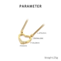 Detalle de un collar con colgante de corazón dorado, medidas 35x28mm y cadena de 470mm - Dorado