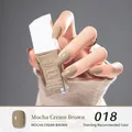 Mocha Cream Brown nail polish shade 018 in a 10ml bottle with a high gloss smooth finish - 18#Mocha Cream Brown