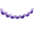 Purple gradient folding paper fan banner for party decoration with accordion pleat details - Purple