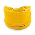 Elastic bohemian wide headband in vibrant yellow color for sports and fitness - Yellow