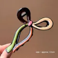 Colorful 11cm abstract bow hair claw clip in acrylic with vibrant multi-color finish - Bowknot Style / 11cm / Green Pink
