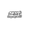 Macro detail of enamel pin featuring math formula and humorous (sqrt-shit) squared text - Math Humorous Formula (XZ3397)