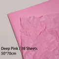 Deep pink pearlescent tissue paper for flower wrapping, set of 38 sheets, 50x70cm size - Authentic [dark Pink] 50*70 Cm / 38 Sheets; Better Wholesale Price For Whole Boxes.