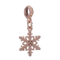 Elegante roségouden sneeuwvlok hanger met fijne uitsparingen voor armbanden - Rozegouden Sneeuwvlok (DIY Accessoire)