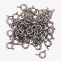 Bulk silver stainless steel lobster clasps for DIY jewelry making and necklace assembly - 6mm / 10 Pieces Set / Spring Ring Clasp / Steel