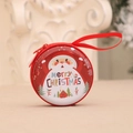 Portamonete rotondo natalizio con Babbo Natale e custodia per auricolari con cordino rosso - Babbo Natale con barba bianca