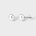 Boucles d'oreilles boules argentées minimalistes polies avec fermoirs en métal - 12mm / Argent