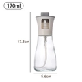 Pulverizador de aceite de vidrio de 170 ml con boquilla blanca y medidas de tamaño - 170ml / Blanco