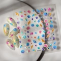 3D embossed shell and starfish nail stickers with colorful pearls for ocean art - Ocean Style Shell Starfish (CO-191)
