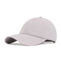 Classic light grey cotton baseball cap with six-panel construction and curved brim - Adjustable / Light Gray