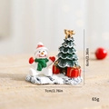 Figurine de bonhomme de neige et sapin de Noël en résine pour décoration de table - Sapin de Noël - Bonhomme de Neige