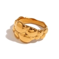 Kleine Cloud Bubble Textur Ring-Gold-US 6