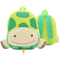 Cute green turtle plush backpack for kids with adjustable shoulder straps and soft texture - Turtle