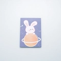 Mini creative shorthand notepad with cute white rabbit on purple starry sky planet cover - Planet Rabbit (SR2008-45)