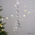 Transparent acrylic Christmas tree crystal pendant hanging ornament with beaded silk cord - Christmas Tree